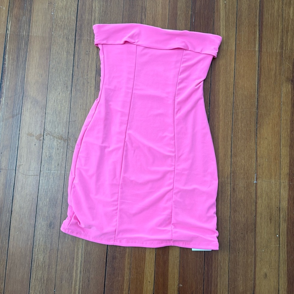 Cheryl Creations Juniors Isabella Strapless Dress Hot Pink/ Size Small